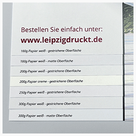 Visitenkarten 4-seitig - als Klappkarte Ansicht Papier für Visitenkarten, ab 250g/m2