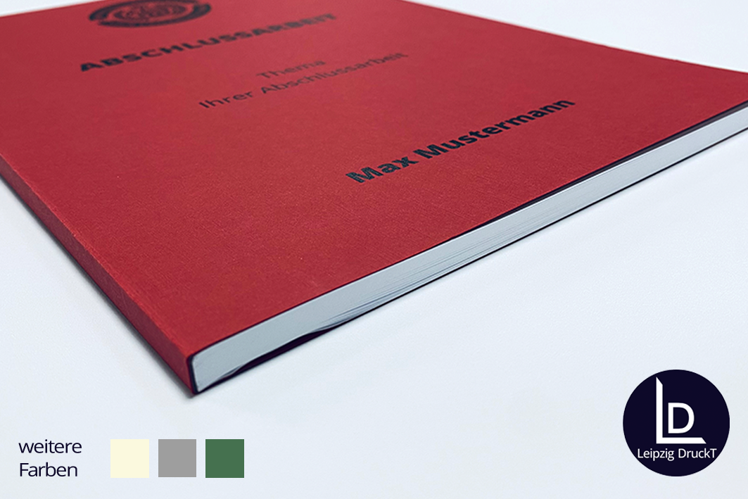 Abschlussarbeiten im Softcover Klebebindung - Vollkarton