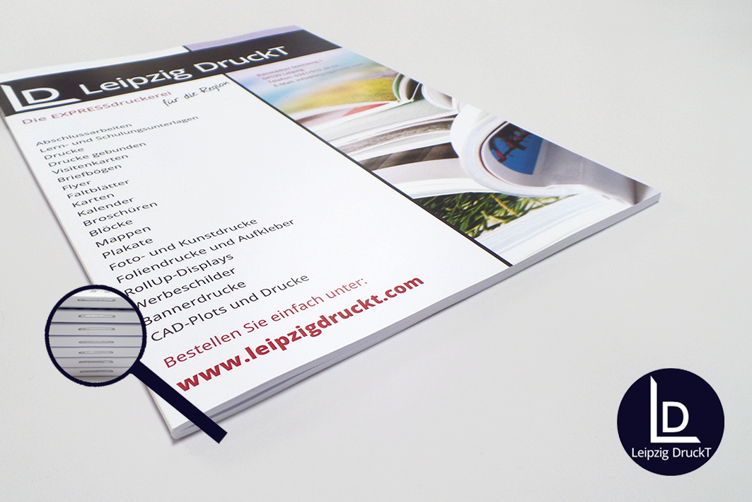 Broschüren mit Klammerheftung - bis 200 Stück & max. 84 Seiten