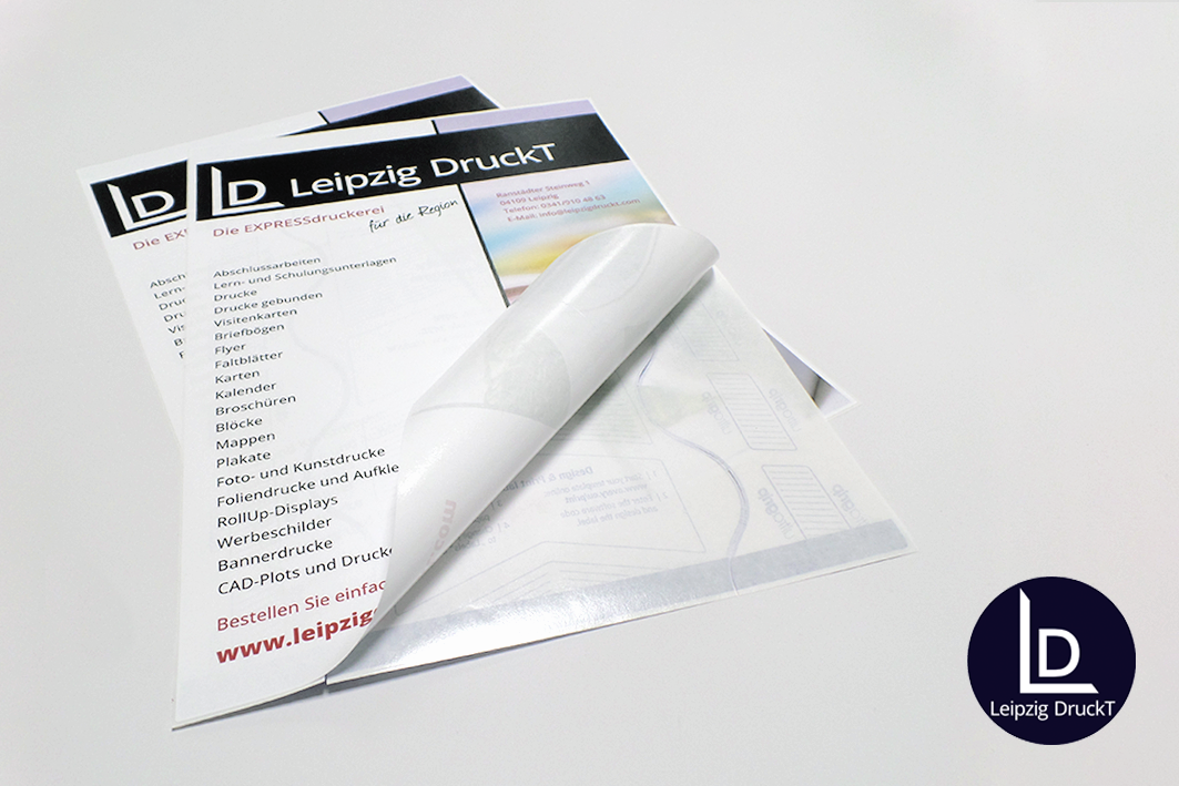 Drucke auf Etikettenpapier