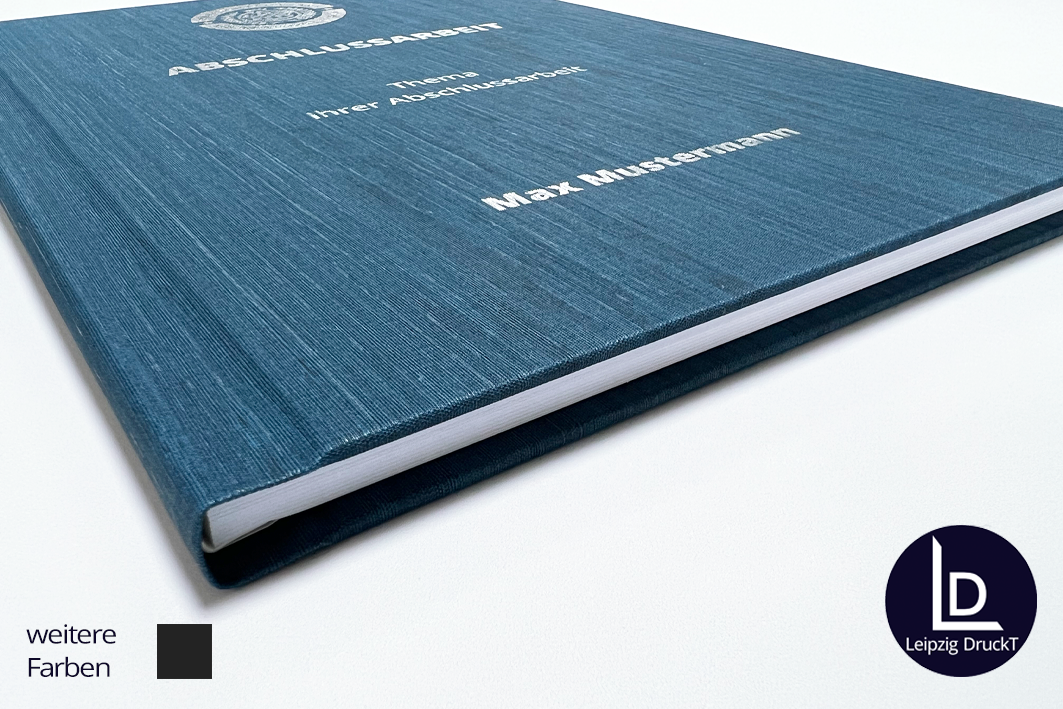 Abschlussarbeiten im Hardcover Kaschmir Leinen