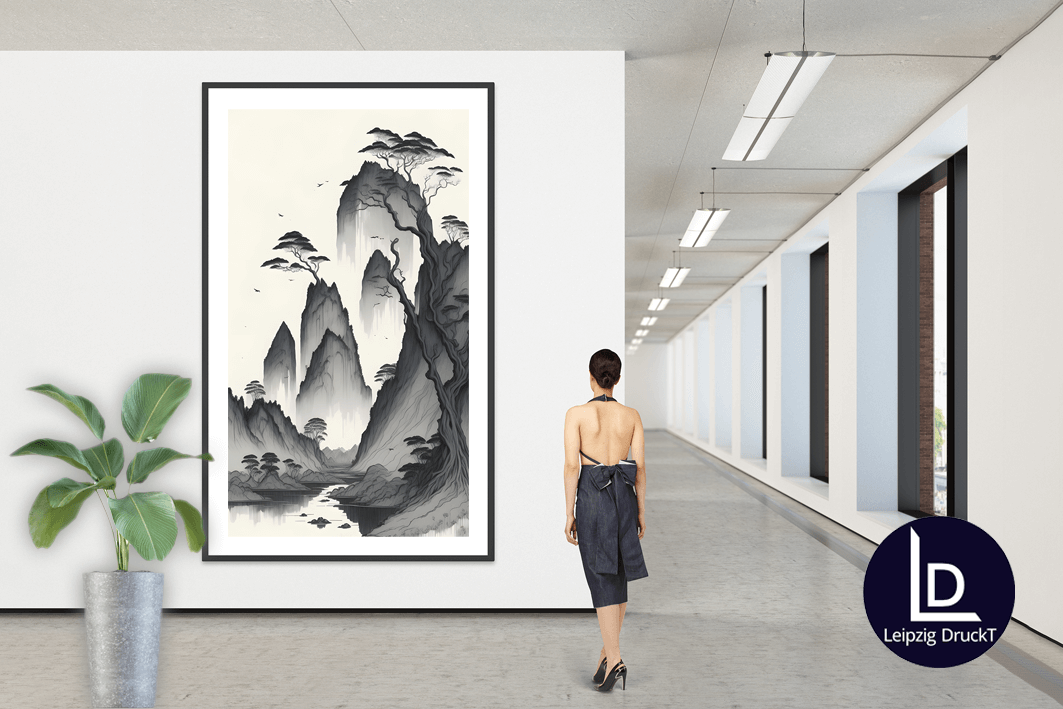 Kunstdrucke auf mattem cremefarbenen Papier 