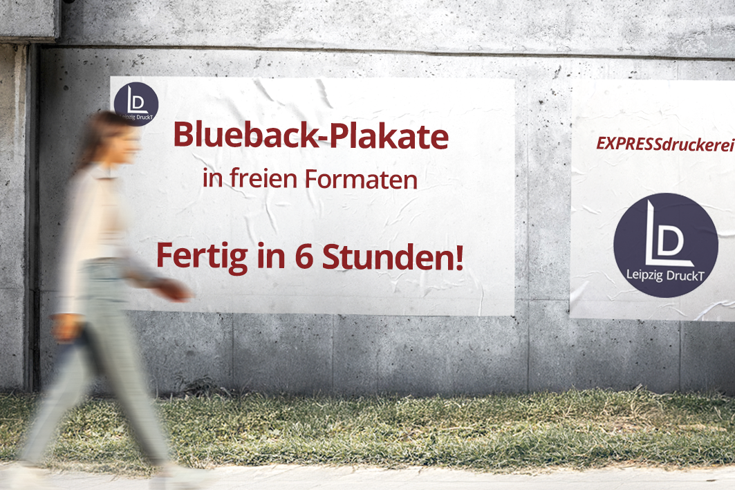 Plakate auf Blueback-Papier - FREIE FORMATE