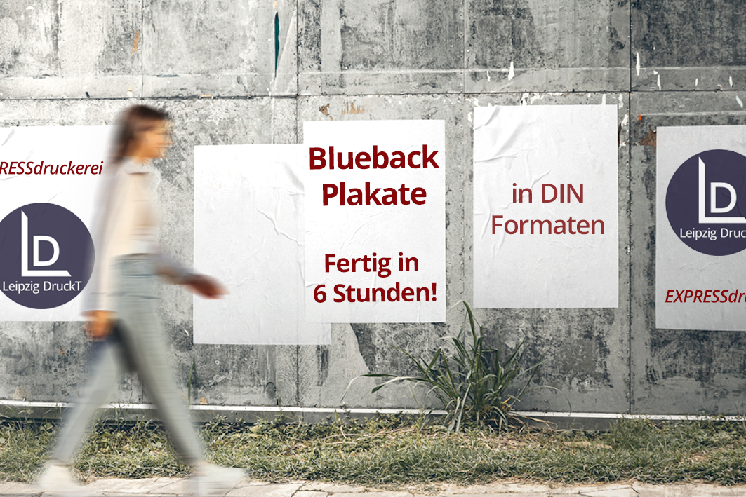 Plakate auf Blueback-Papier - DIN Formate