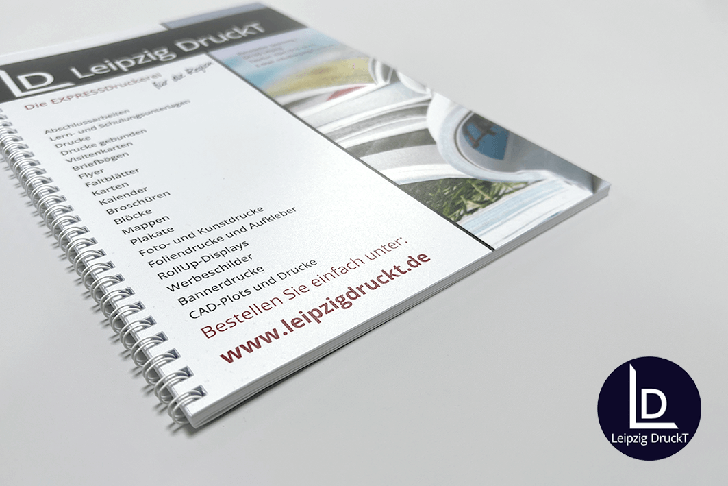 Seminarunterlagen mit festem Umschlag & Drahtringbindung